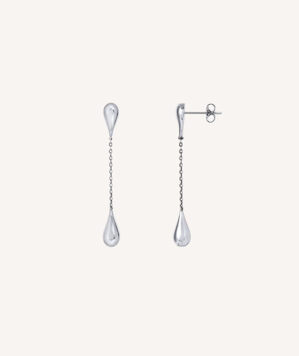 pendientes drop chapado largo gota q3689