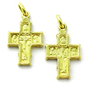 cruz bizantina con cristo y virgen 20x15 1